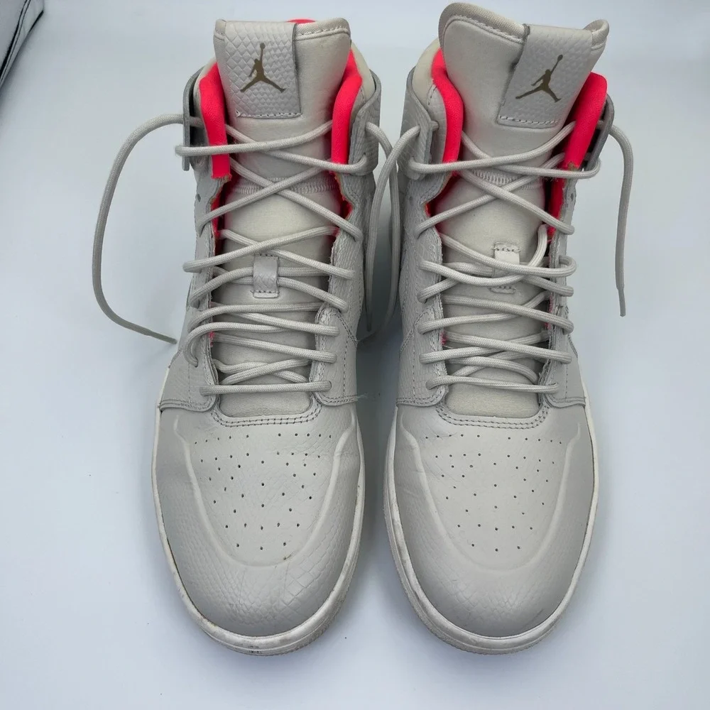 Nike Air Jordan 1 Retro High Nouveau Men's Size 12 Pure Platinum Bright Crimson